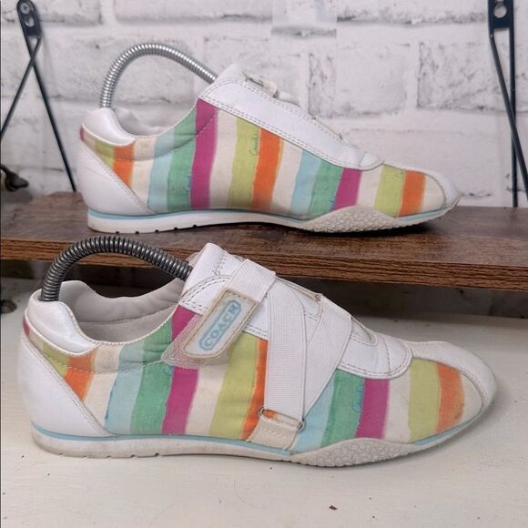 COACH CLASSIC SIGNATURE KYRIE VINTAGE TENNIS JOGGING SNEAKER SHOES WOMENS 8 - Picture 3 of 6